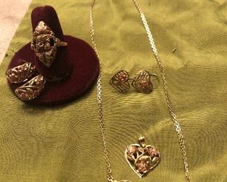 black hills gold collection- 14k- 10-12k all marked on the pieces 