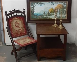 Antique Embroidered Chair and More