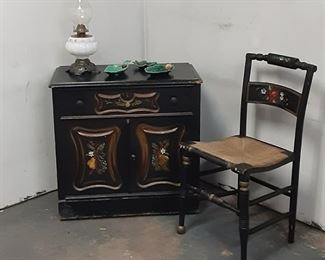 Hand Painted Dresser and Chair