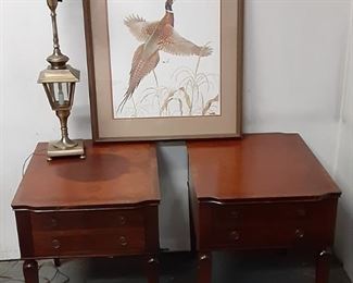 Leather Top Tables and Art