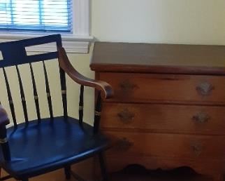 Nichols Stone Chair and Antique Dresser