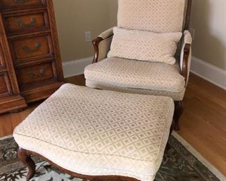 bergere chair and ottoman