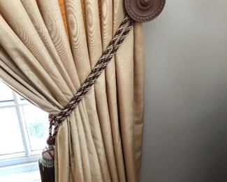 close up of drapes