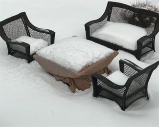 Outdoor furniture now defrosted : )