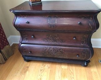 Painted bombe chest