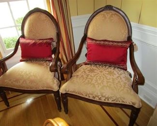 pair of matching bergere chairs