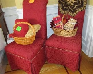 Calico Corners Custom Slipper Chairs + April Cornell Tablecloths