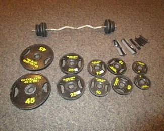Gold's Gym Weights and bars - sold as set