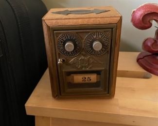 ANTIQUE BANK WITH COMBINATION