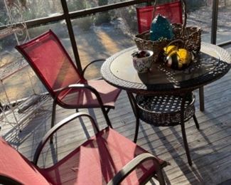 OUTDOOR TABLE AND CHAIRS