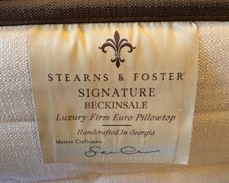 STEARNS AND FOSTER QUEEN SIZED MATTRESS AND MOVING FRAME