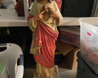 CHRIST FIGURE ON PEDESTAL VINTAGE