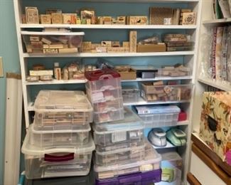 TONS OF SCRAPBOOKING STAMPS AND STENCILS