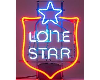 Vintage 1970s Lone Star Beer shield neon sign, in working condition.
19 x 15 x 6"