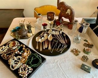 Sterling, Crystal, Wood, & Enamel Objects