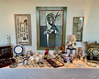 Wedgwood "Whitehall" among entertains accessories, Coalport "Willow" bowl and "Berry" set, Grans Cloisonné Censer... 