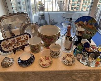 Silver, Porcelains, Crystal, & Paperweights