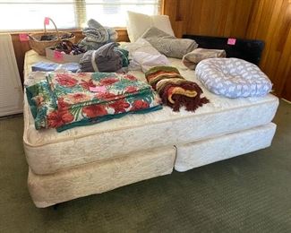 King size mattress/boxsprings with frame