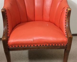 DAHA101 Lounge Chair Orange Pleather