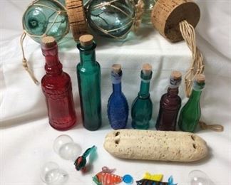 DAHA108 Glass Bouys and glass bottles