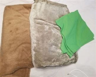 Lot of Fabrics of Assorted Material, Color, and Length.