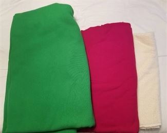 Lot of Assorted Fabrics Of Assorted Materials, Color, and Length.