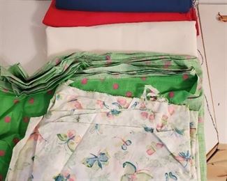 Lot of 5 Different Bundles of Fabrics (Varies Lengths and Patterns)