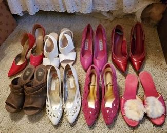 Lot of 8 Vintage Womans Shoes Size 6/7