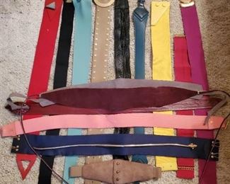 Lot of Vintage Womans Belts