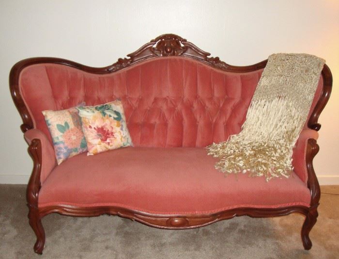 TURN OF THE CENTURY VICTORIAN PARLOR TRIO SETTEE and CHAIRS