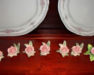 PLACE CARD HOLDERS - DRESDEN ROSES