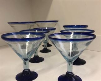 Hand Blown Blue Glassware