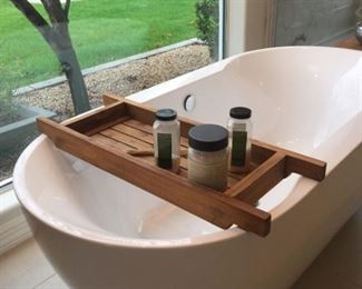Teak Wood Stand and Tub Tray