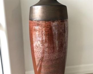 Terra Cotta Bronze Floor Vase