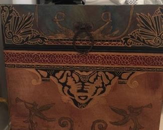 Unique Handpainted Chest and Lamp