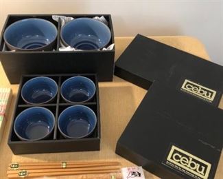 Cebu Rice Tea BowlsChopsticks