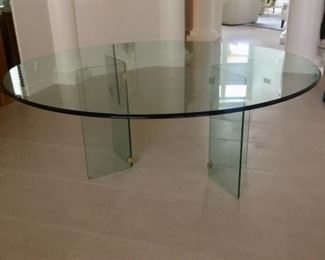 Heavy Beveled Glass Table Top