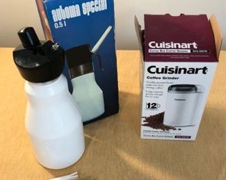 New Cuisinart Coffee Grinder Automa Soda Syphon