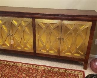Wood/gold buffet, great for storage...AMAZING piece of furniture