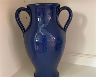 Pair of large blue pottery vases