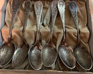 Set of 6 Sterling 1893 Chicago World’s Fair spoons