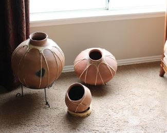 Handmade Native American gourds