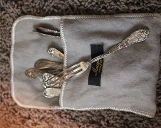 Sterling oyster forks - set of 12, vintage