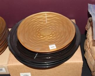 La Mediterranea recycled burned copper/glass bowls, plates and chargers