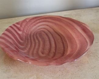 Signed handblown glass bowl