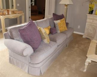 Ethan Allen sofa - reupholstered, custom pillows