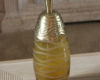 Montaage etched jar with brass top