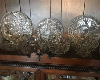Large glass serving pieces 
