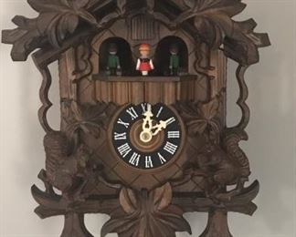 The BEST VINTAGE CUCKOO CLOCK from Switzerland!
Absolutely pristine condition and musical sounds!  Rotates perfectly.
1950s