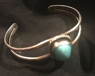 Sterling turquoise cuff